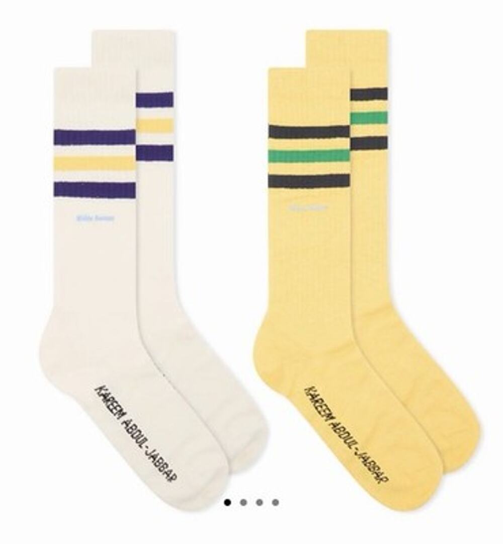 Adidas x Wales Bonner Kareem Abdul Jabar Size Medium 2 Pack Socks JW1351 40-42
